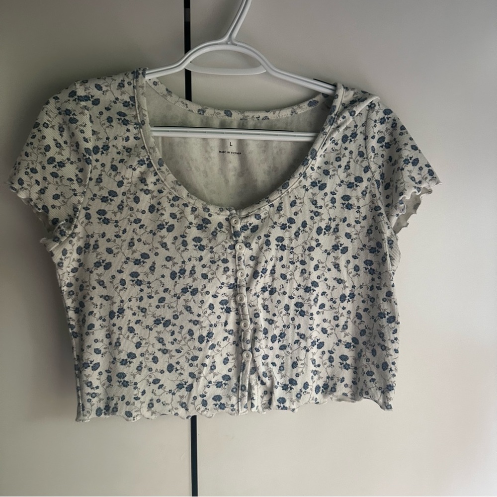 Floral Cropped Top Brandy Melville